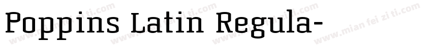 Poppins Latin Regula字体转换
